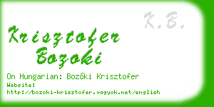 krisztofer bozoki business card