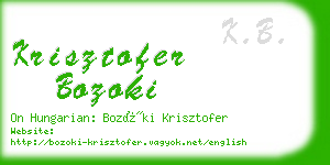 krisztofer bozoki business card